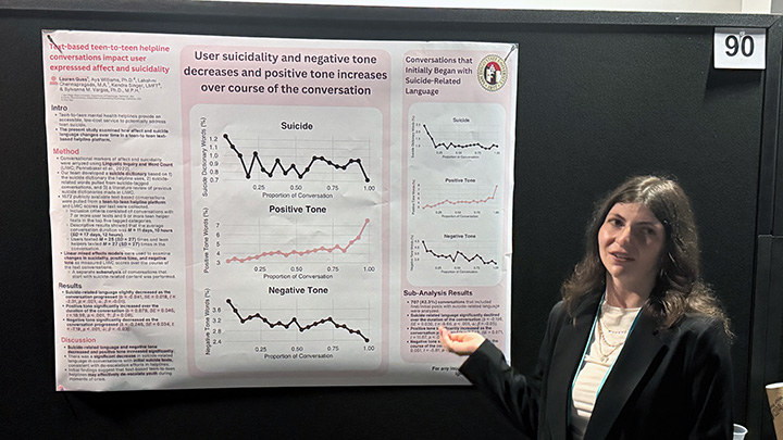 Lauren presenting her poster.